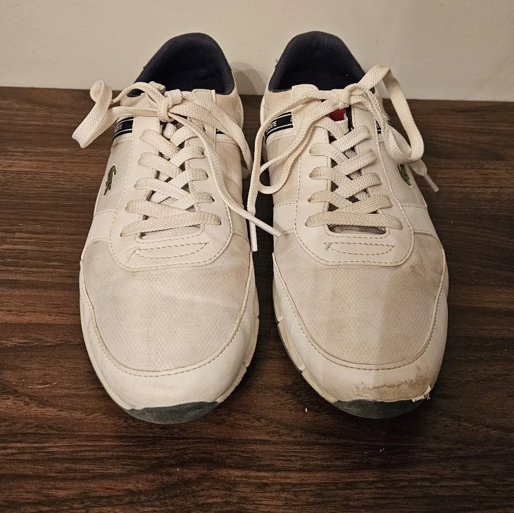 Lacoste Menerva Sport Men's Size 8 Sneakers 119 2-CMA White/Navy Sneaker